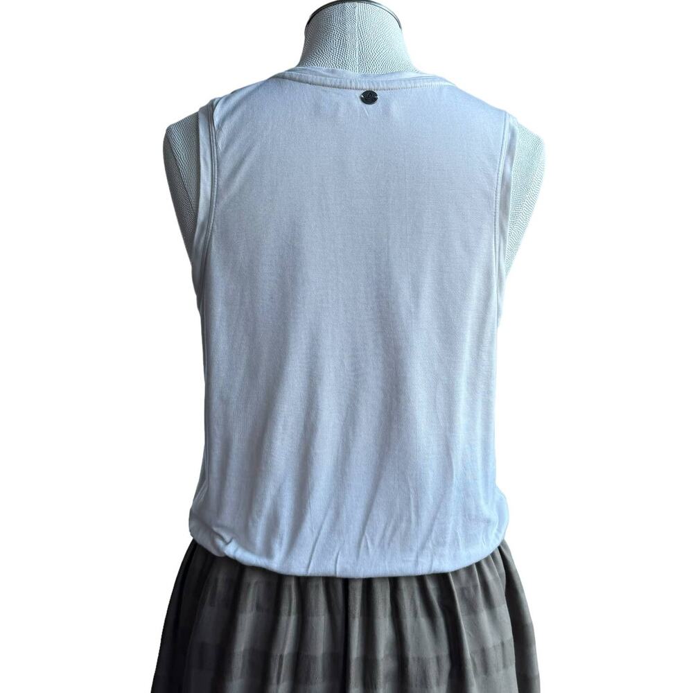 Women's PrAna Perry Knit Tank Top Gathered Waist Texture Stripe Skirt Dress M‎ - Picture 7 of 13